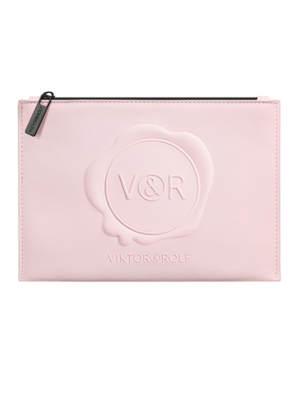 Viktor & Rolf Blush Pink Embossed Logo Pouch